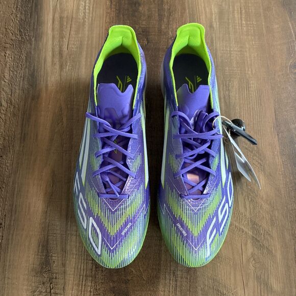 Adidas F50 Elite SG Soccer Cleats Men Size 9 Purple Rush Lucid Lemon JH7633 main image 4